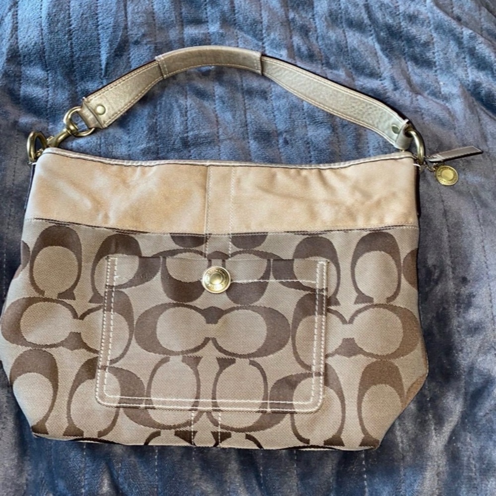 Coach Classic Brown and Tan Shoulder Bag